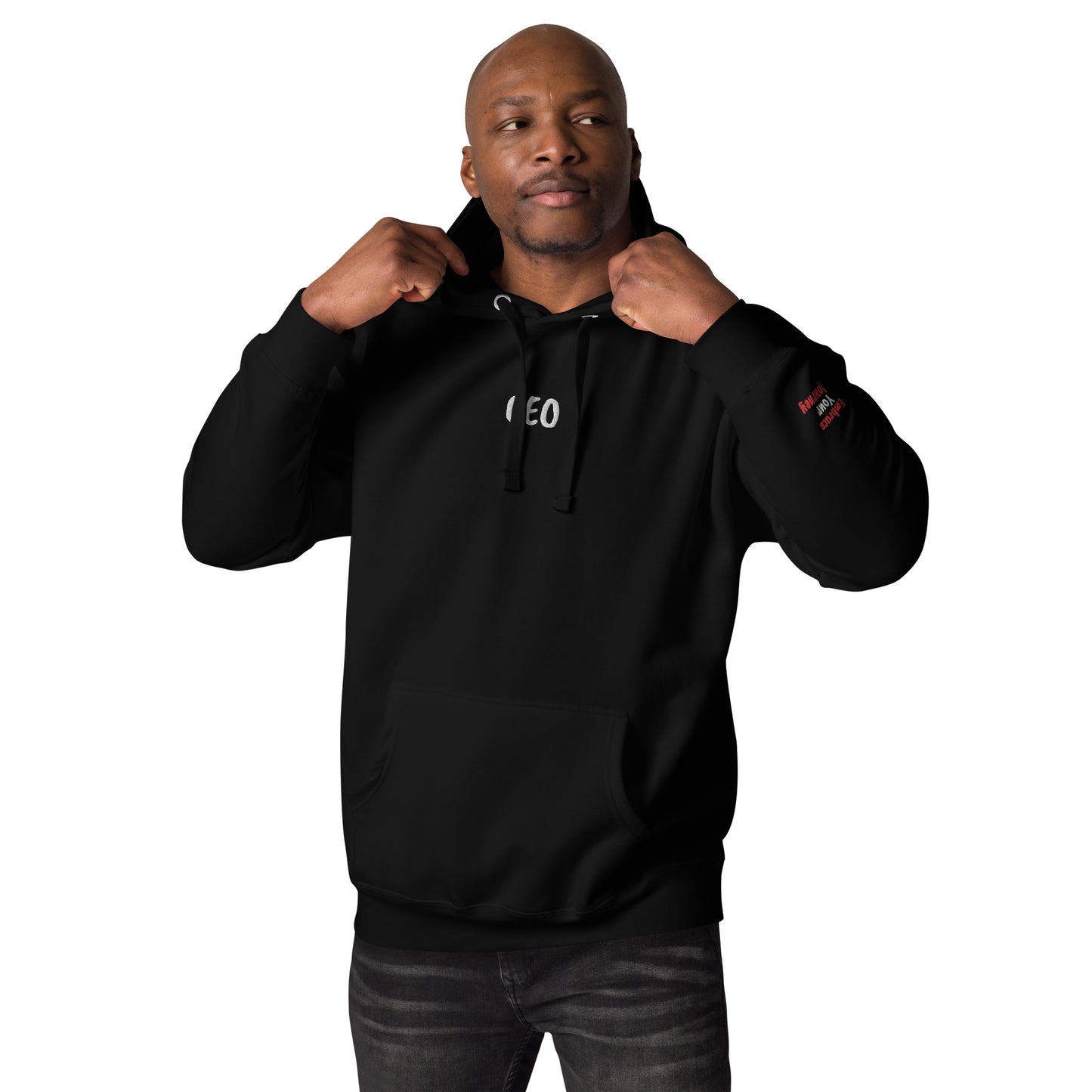 Black CEO Hoodie (White Embroidery)
