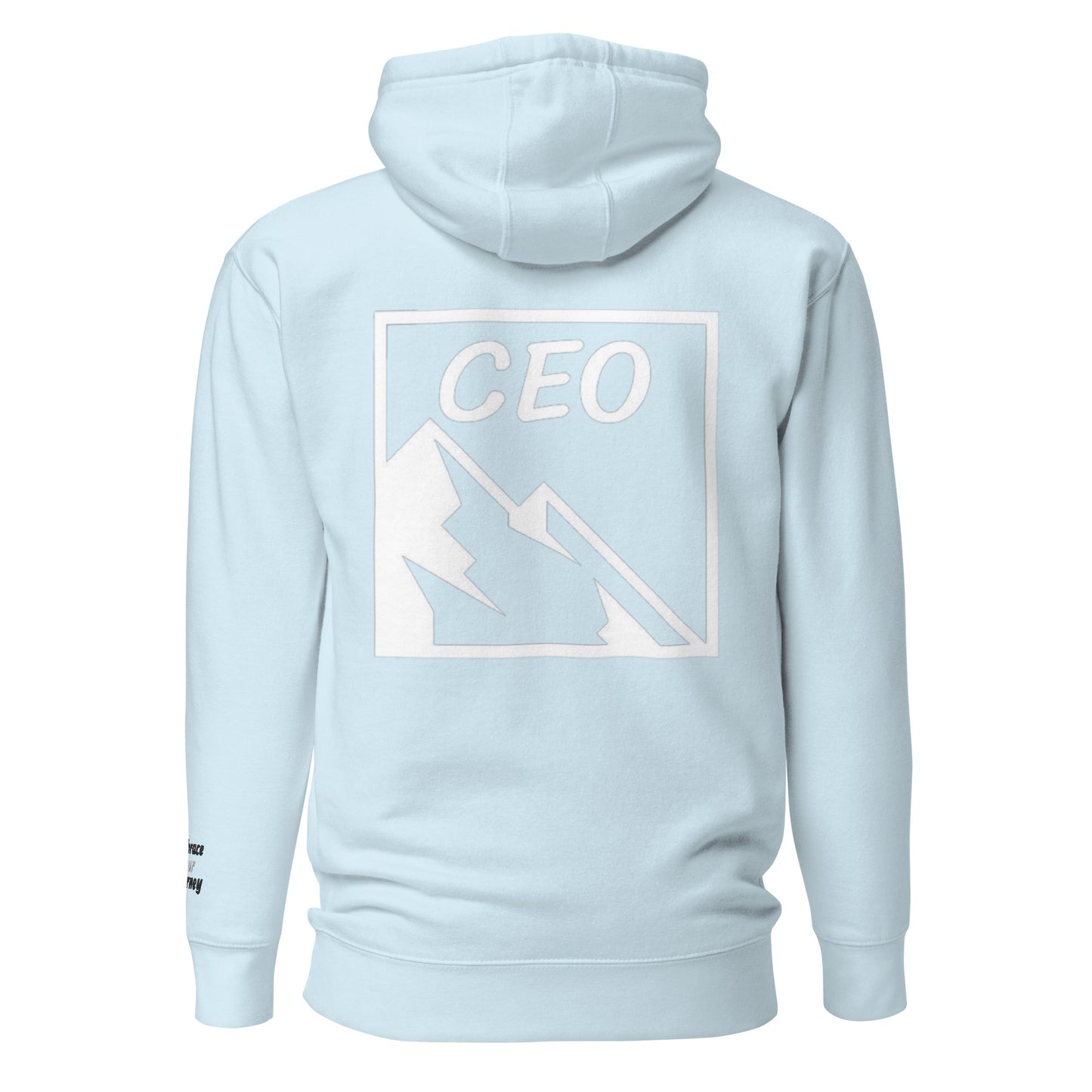 Premium Baby Blue CEO Hoodie (White Embroidery)