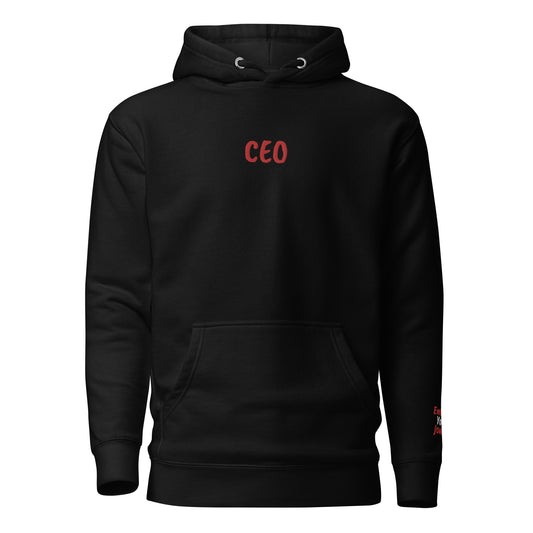 Ultimate Black CEO Hoodie (Red Embroidery)